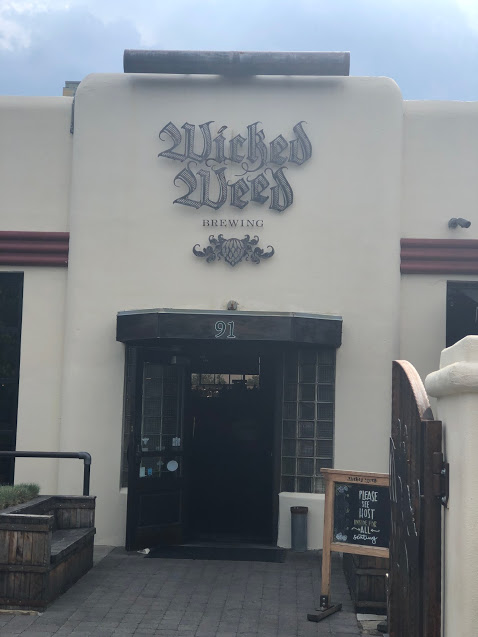 The entrance to Wicked Weed Brewing in Asheville, NC
