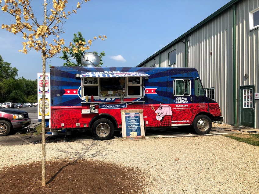 The onsite food truck had really good burgers at Oskar Blues Brewery in Brevard, NC